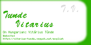 tunde vitarius business card